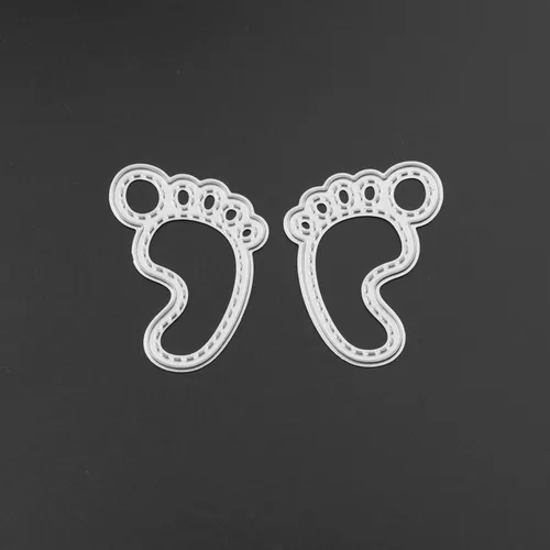 Miniatura 4 de Troqueles de pies de bebé para hacer tarjetas, troqueles de corte de metal, troqueles de papel para álbumes de recortes, suministros de fabricación