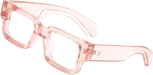 Miniatura 11 de Gafas de marco cuadrado grueso para mujeres y hombres, anteojos rectangulares gruesos, sin receta, lentes de luz azul para computadora