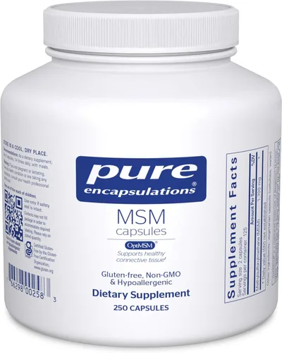 Pure Encapsulations Cápsulas MSM | Suplemento de azufre para apoyar las articulaciones, el sistema inmunológico, el tejido conectivo y la salud
