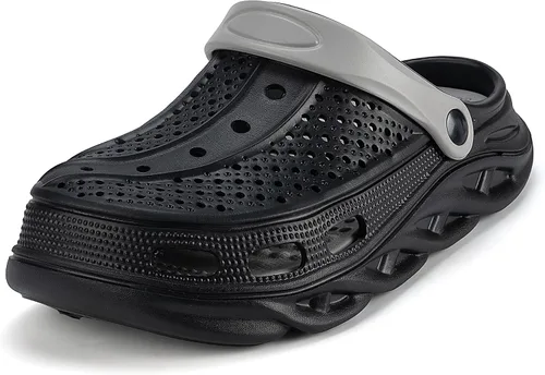 Miniatura 4 de Zuecos con forro de piel para mujer y hombre, pantuflas cálidas y mullidas, zapatos de jardín de invierno, sandalias para interiores y exteriores