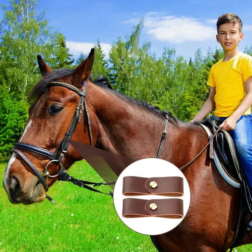 Miniatura 6 de Chunful 6 correas de repuesto para caballo, correa de repuesto para caballo, correa de cuero de caballo, correa de repuesto de cuero para caballo