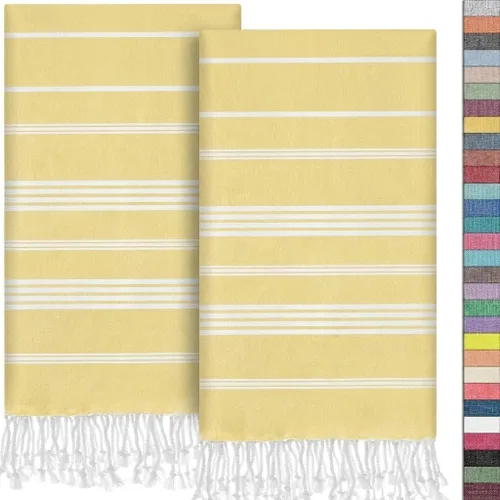 Miniatura 78 de EPHESUS TOWELS Toallas de Mano - Juego de 2 18" x 30" - Toalla de Mano Turca Decorativa para Baño, Cocina, Invitados, Cara, Cabello, Té, Paño
