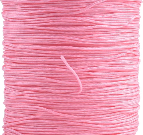 Miniatura 133 de KONMAY 1 rollo de cuerda de nailon para hacer pulseras de 150 yardas, trenzado de nailon Shamballa Macramé/cordón de cuentas de 0.4mm, cordón