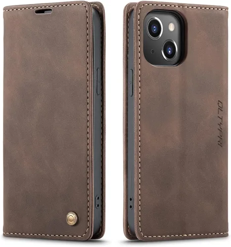 Miniatura 83 de QLTYPRI Para iPhone Air Case Wallet Con Tarjetero, Vintage PU Cuero Kickstand Cierre Magnético A Prueba De Golpes Folio Libro Funda Para IPhone 17