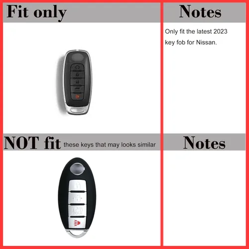 Miniatura 2 de Funda de Cuero con Costura Manual para Llavero de Nissan Rogue SL Ariya FWD Pathfinder X-Trail Sentra SR SL Armada Murano Kicks Leaf 2023 a 2026