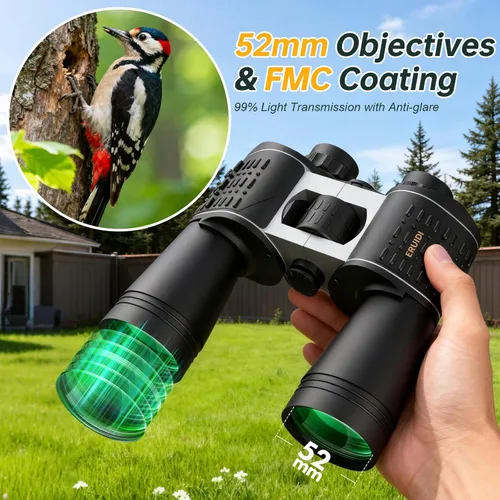 Miniatura 4 de Prismáticos de 20 x 52 para adultos de alta potencia, prismáticos de caza con estuche de transporte para observación de aves, observación