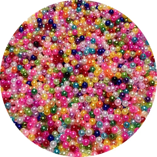 Miniatura 23 de 400 piezas de cuentas de perlas de 8 mm Cuentas de perlas negras redondas con agujeros para manualidades de costura, decoración, pulseras, collares