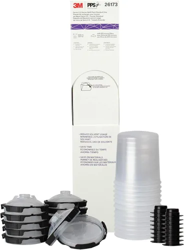 3M PPS 2.0 Kit de recarga de sistema de pistola de pintura con tapas y forros, 26173, estándar, 22 onzas, filtro de 200 micrones, uso para