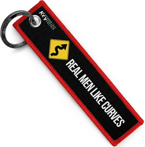 Miniatura 7 de KEYTAILS Llaveros, Etiqueta de Llave de Calidad Premium para Motocicleta, Automóvil, Scooter, ATV, UTV [A Los Hombres Reales Les Gustan Las Curvas]
