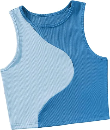 Miniatura 5 de SweatyRocks Camiseta sin mangas de punto acanalado de verano para mujer
