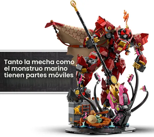 Miniatura 4 de LEGO NINJAGO - Juego de construcción de The Fire Knight Mech - Kit de modelo con minifigura Kai de Legends Monstrosity - Decoración de habitación