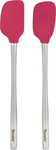 Miniatura 31 de Tovolo Flex-Core - Espátula con mango de acero inoxidable, cabeza de silicona resistente al calor y libre de BPA, segura para sartenes de hierro
