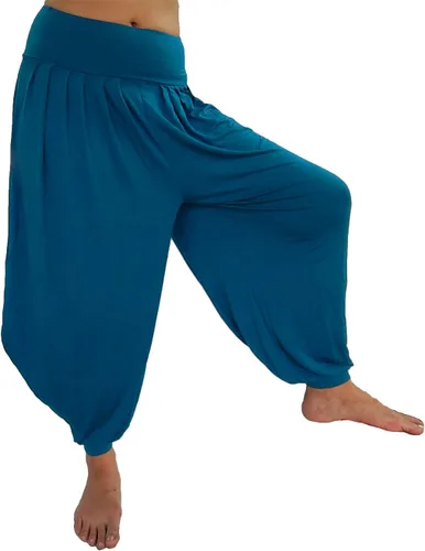 Miniatura 20 de Lovely Creations Pantalones holgados con cintura elástica y harem Aladdin para mujer