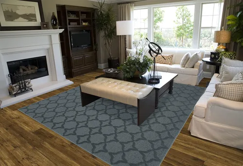 Miniatura 132 de Garland Rug Sparta - Alfombra antideslizante de polipropileno de 2 pies x 12 pies, color negro, ideal para salas de estar y pasillos, elegante