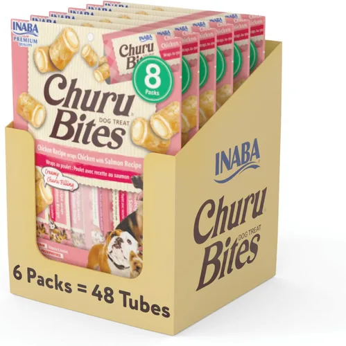 Miniatura 9 de INABA Churu - Bocadillos para perros, golosinas suaves y masticables para perros, 0.42 onzas cada tubo, 48 tubos en total (8 tubos por paquete)