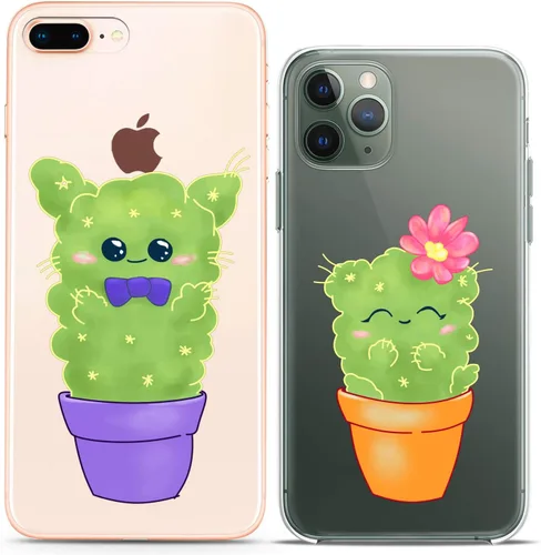 Miniatura 11 de Fundas a juego para parejas compatibles con iPhone 16 15 14 13 12 11 Pro Max Mini Xs X 6s 8 Plus 7+ Xr 10 SE 5 papel transparente cubierta delgada