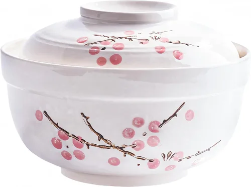 Miniatura 8 de Tazones de ramen con tapa, estilo japonés, de 27.5 onzas, tazón grande de fideos instantáneos para sopa, arroz y gachas de avena, microondas, horno