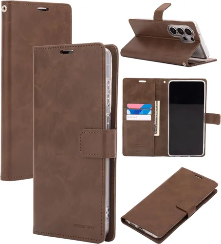 Miniatura 52 de GOOSPERY Blue Moon Wallet para Samsung Galaxy Note 10 Case (2019) Funda de cuero con tapa (Negro)
