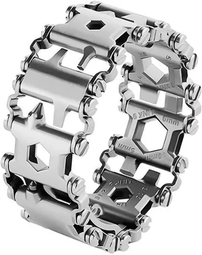 Miniatura 7 de Pulsera multiherramienta Lemasa 29 en 1, 22cm de acero inoxidable, correa de reloj para hombre de viaje al aire libre, pulsera de moda