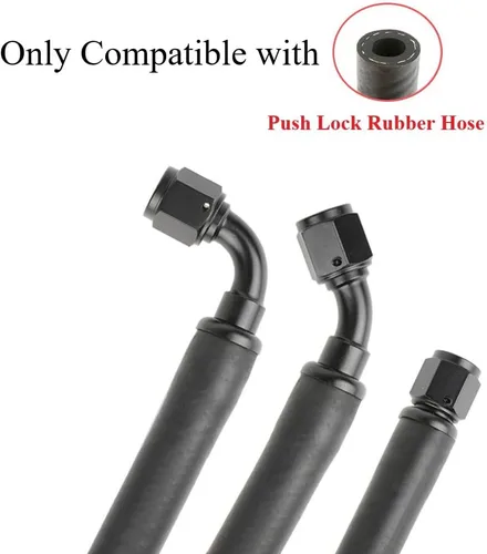 Miniatura 4 de YSIL 10AN de hembra a 5/8" Manguera estriada 45 grados giratoria de aluminio con bloqueo de empuje, conector de extremo de manguera para línea