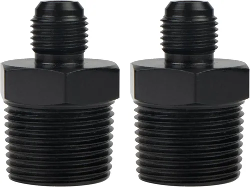 Miniatura 12 de Adaptador de manguera de tubería macho de 10AN a 1/4 NPT de aluminio recta para línea de combustible, adaptador de manguera de aluminio negro