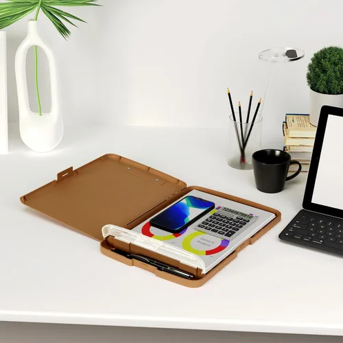 Miniatura 7 de Piasoenc Portapapeles con almacenamiento, caja de organización de 8.5 x 11 pulgadas con soporte para bolígrafo y carpeta de papel legal A4, folio