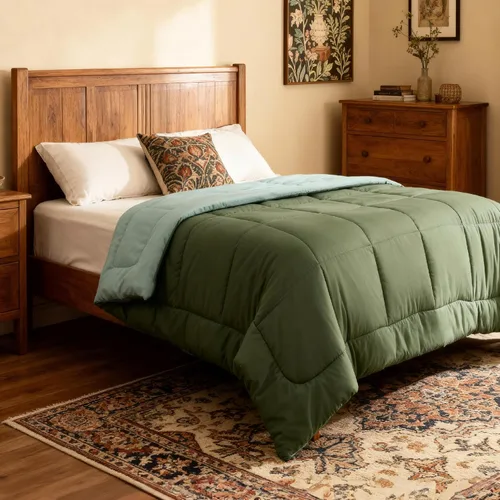 Miniatura 14 de Bedsure Edredones de edredón tamaño matrimonial, edredón acolchado alternativo, ultra suave y ligero, con 8 pestañas, lavable a máquina, 82 x 86