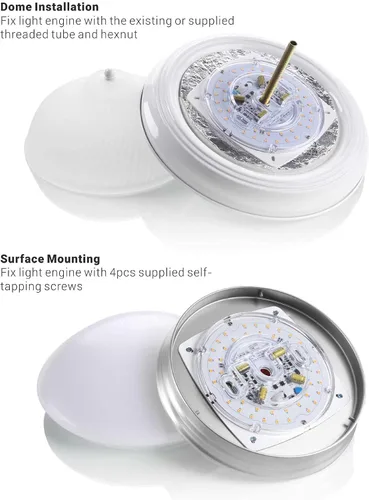 Miniatura 5 de Legental - Motor de luz LED regulable de 4 pulgadas, tamaño PCB, 5000 K, tamaño total, 17 W, 1200 lúmenes, 120 V, CRI80, kit de luz de actualización