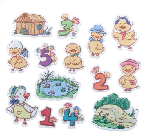 Miniatura 12 de CHEFAN Historias de tablero de franela de fieltro para niños pequeños, 5 pequeñas ranas moteadas, juego de números, reconocer animales, habilidad