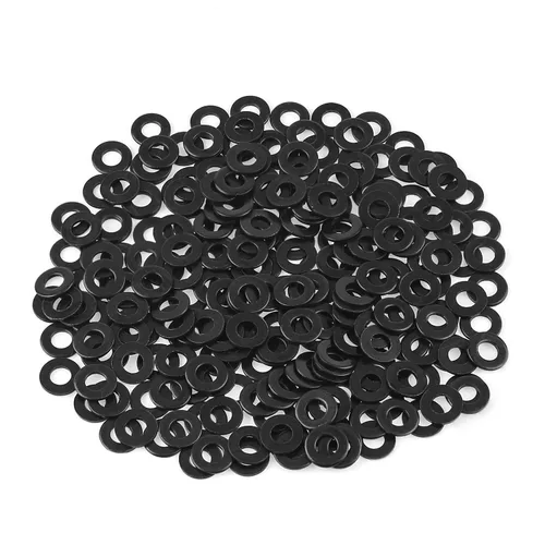 Miniatura 14 de HELIFOUNER 500 Piezas de Arandelas Planas M2, Acero Negro Chapado en Zinc, Diámetro Interior 2mm, Diámetro Exterior 5mm, Grosor 0.3mm, Arandelas