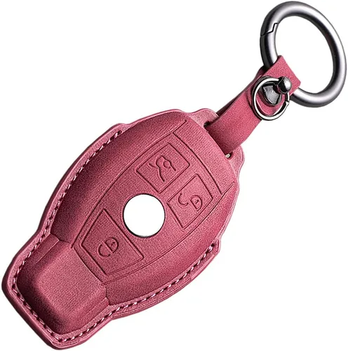 Miniatura 21 de para Mercedes-Benz Funda para llavero, Funda para llavero Mercedes C E M S CLS CLK GLK GLC G AMG Accesorios para llavero de cuero Funda protectora