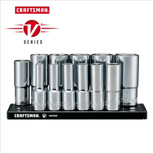 Miniatura 2 de CRAFTSMAN Serie V Juego de zócalos, SAE profundo, unidad de 3/8 pulgadas, 12 piezas (CMMT17360V)