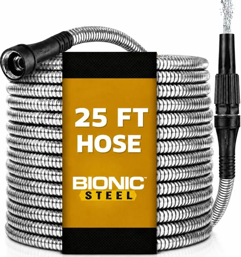 Miniatura 11 de BIONIC STEEL Manguera corta de jardín de 3 pies, manguera conectora de 3 pies x 5/8 pulgadas para carrete, conexión a prueba de fugas, resistente