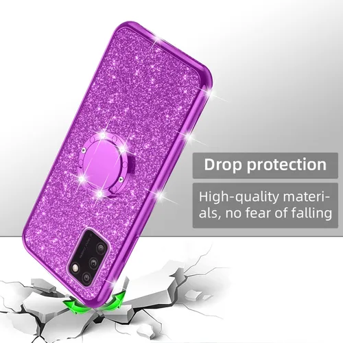 Miniatura 7 de nancheng Funda de teléfono para TCL A3X (A600DL), funda para Alcatel TCL A3X niñas y mujeres, bonita funda de silicona transparente con purpurina