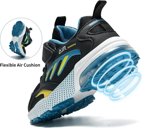 Miniatura 5 de Jinta Shoes Zapatos deportivos para niños y niñas, tenis deportivos, gimnasio, correr, correr, Azul