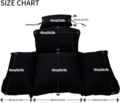 Miniatura 3 de Cojín para silla de huevo impermeable para exteriores/interiores, cojín grueso para colgar en la cesta colgante, cojín colgante para silla de huevo