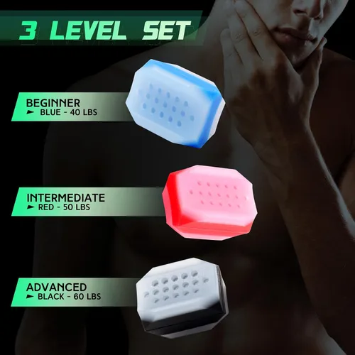 Miniatura 2 de CJing Ejercitador de mandíbula para hombres y mujeres - Tabletas de silicona para ejercitar la mandíbula - Potente entrenador de mandíbula