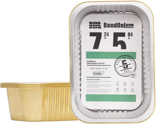 Bandejas de papel de aluminio de BondOnLum, bandejas de aluminio resistentes, bandejas de aluminio desechables, bandejas de papel de aluminio