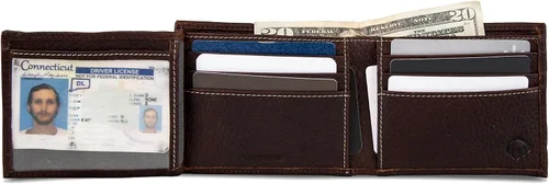 Miniatura 6 de WOLVERINE Men's Bifold Leather and Canvas Wallets