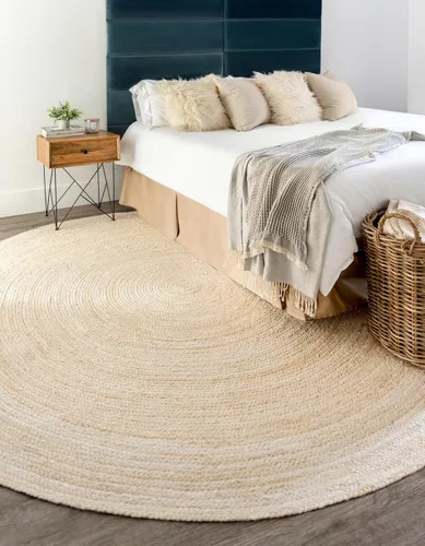 Miniatura 52 de Unique Loom Colección Jute Trenzado - Alfombra de área Dhaka (7' 1" x 10' Rectángulo, Blanco)