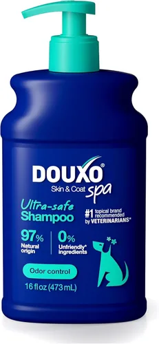 DOUXO® Skin & Coat SPA - Champú Ultra-Seguro para Control de Olores para Perros con Mal Olor, 16 fl oz, Limpia e Hidrata la Piel, Elimina el Olor,