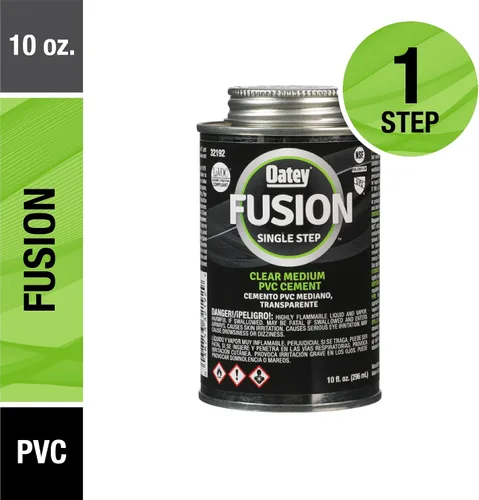 Miniatura 7 de Oatey 321935 Fusion One Step Cemento de cuerpo medio, 4 oz, PVC transparente