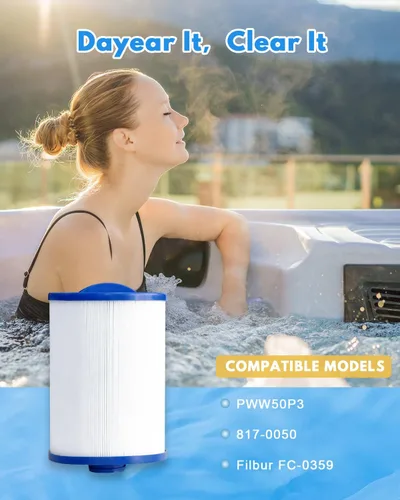 Miniatura 9 de Filtro de repuesto para spa (paquete de 2) Filtro de bañera de hidromasaje de 50 pies cuadrados para 6CH-940, FC-0359