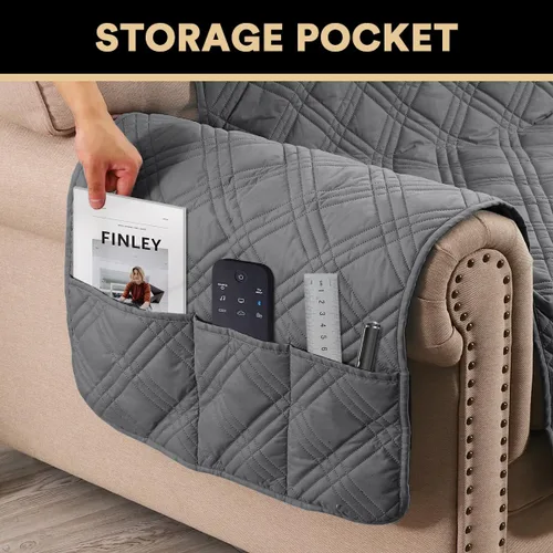 Miniatura 4 de PrinceDeco - Funda para sofá reclinable 100% impermeable, funda para sofá para sala, protector de muebles resistente al agua con correas elásticas