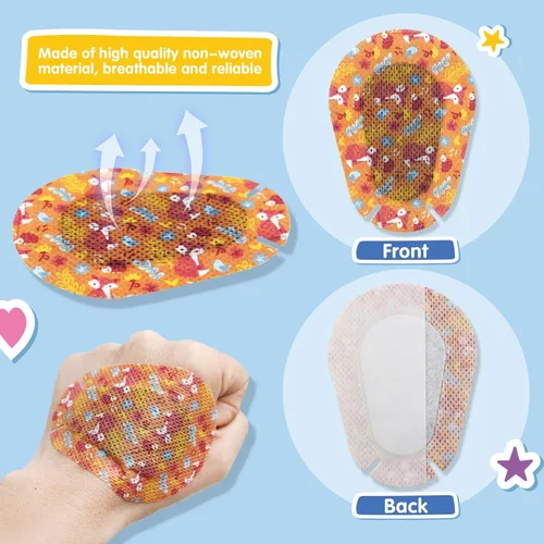 Miniatura 4 de 60 parches adhesivos para los ojos para niños, bloqueo de luz, lindo diseño transpirable vendajes adhesivos para niños pequeños, 5 estilos