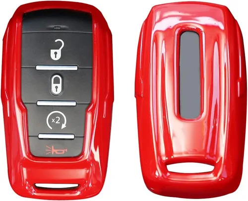 Miniatura 12 de RT-TCZ Funda para Llavero Estuche Cubierta Bolsa Porta Llaves Carcasa de Protección Accesorios para Dodge RAM 2018-2022, Morado