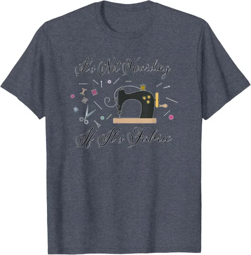 Miniatura 88 de It's Not Hoarding If Its - Camiseta de costura para acolchado, Blanco, S