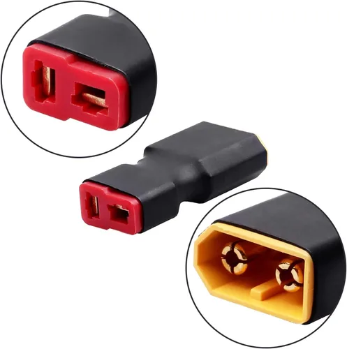 Miniatura 3 de Youme 4 piezas macho Deans T a hembra Tracxas conector sin cables adaptador enchufe compatible con Traxxass RC Car Truck Boat NiMH Lipo cargador