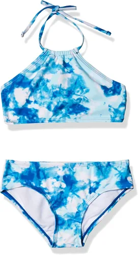 Miniatura 33 de Kanu Surf Mahina bikini halter de 2 piezas para niñas, traje de baño para playa mahina azul