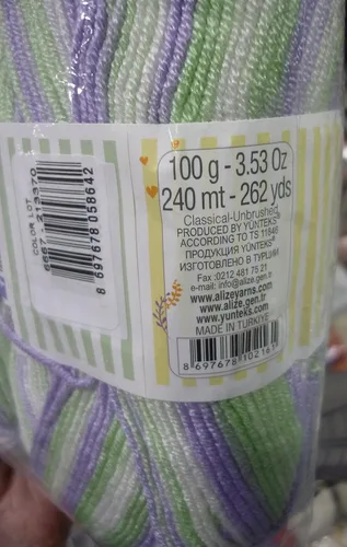 Miniatura 3 de 90% acrílico suave lana 10% hilo de bambú para tejer a mano Alize Baby Best Batik Crochet Lace Bordado Arte Artesanía Kit de costura Baby Blanket